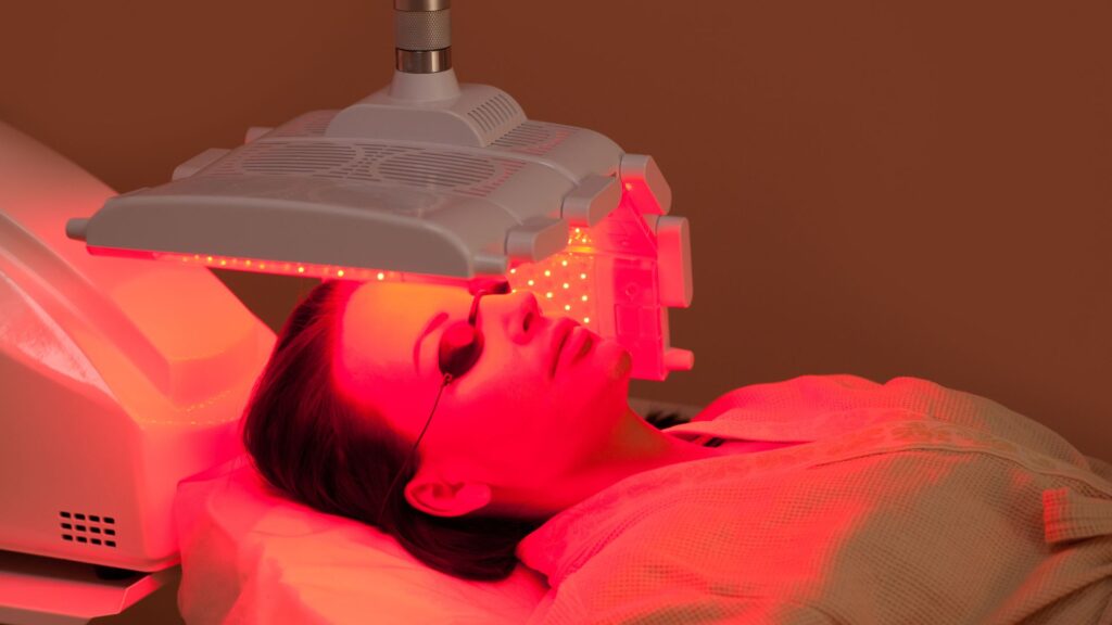 red light therapy and microneedling